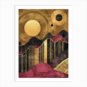 Golden City 1 Art Print