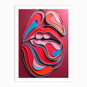 Rolling Stones Lips Art Print