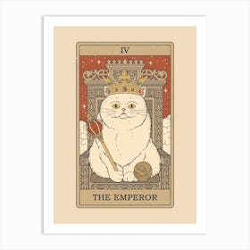 The Emperor   Cats Tarot Art Print