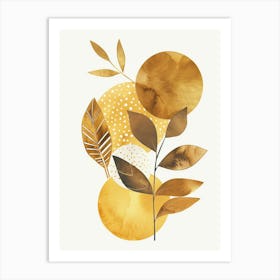 Gold Leaves Canvas Print Art Print