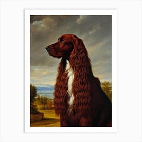 Irish Setter 2 Renaissance Portrait Oil Painting Art Print