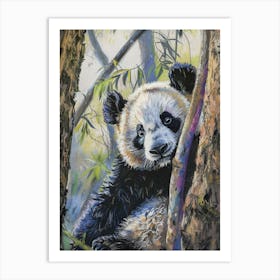 Giant Panda Pastel Watercolour 4 Poster