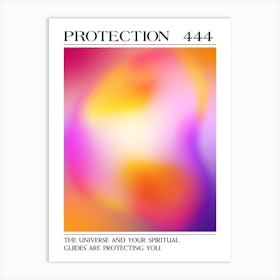 Protection, Angel Number 444, Aura Gradient Art Print