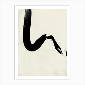 Black Strokes No 3 Art Print