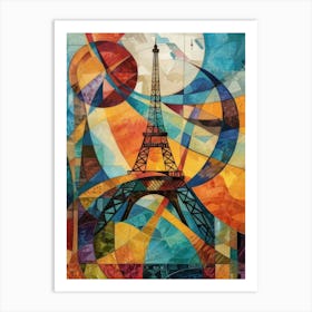 Paris Eiffel Tower Style Abstract Art Print