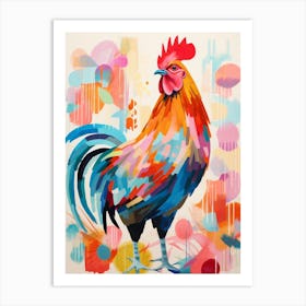 Bird Painting Collage Chicken 3 Art Print