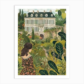 In The Garden Chateau De Villandry Gardens 2 Art Print