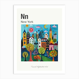 Kids Travel Alphabet  New York 2 Art Print