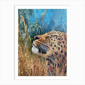 Leopard In The Grass Art Print