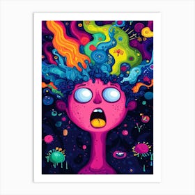 Psychedelic Girl 1 Art Print