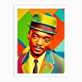 Anthony Mackie Colourful Pop Movies Art Movies Art Print