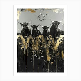 Bulls Art Print