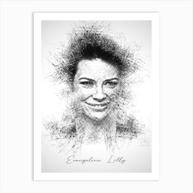 Evangeline Lilly Art Print