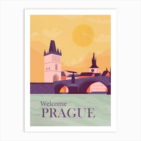 Welcome Prague Art Print