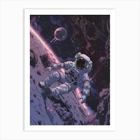 Astronaut In Space 5 Art Print