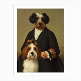 Sealyham Terrier 2 Renaissance Portrait Oil Painting Art Print