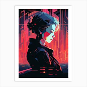 Cyberpunk Art, Woman Art Print