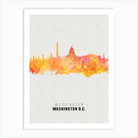 Washington Dc City watercolor Art Print