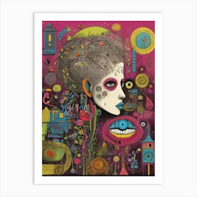 Woman With A Strange Face Art Print