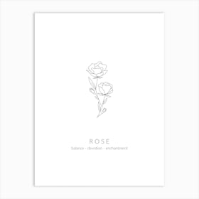 Rose Birth Flower Art Print