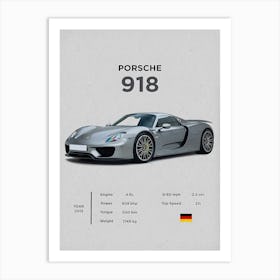 Porsche 918 Spider Art Print