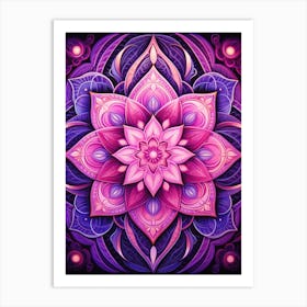 Symmetrical Mandalas Geometric Illustration 13 Art Print