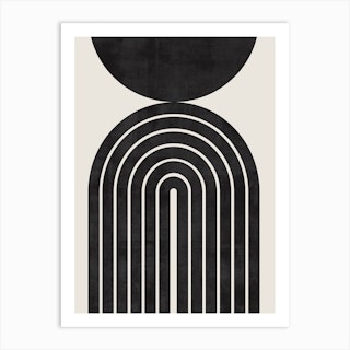 Abstract Rainbow Circle One Art Print