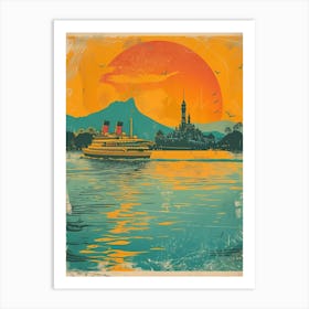 Tokyo Disney Sea Mid Century Modern Art Print