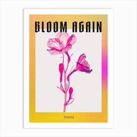 Hot Pink Freesia 3 Poster Art Print