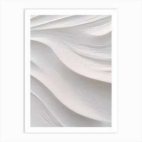 Wavy White Wall Art Print