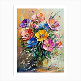 Flowers In A Vase 16 Art Print