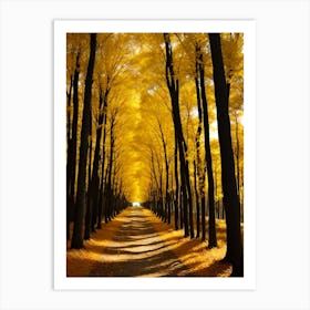 Yellow Autumn Trees 1 Art Print