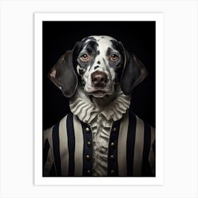 A Black And White Coat With Striped Vest Dalmatine Art Print