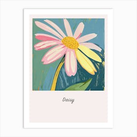 Daisy 1 Square Flower Illustration Poster Art Print