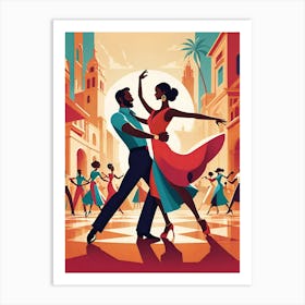 Couple Dancing Art Print