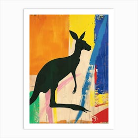 Kangaroo 4 Cut Out Collage Art Print