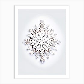 Nature, Snowflakes, Marker Art 2 Art Print