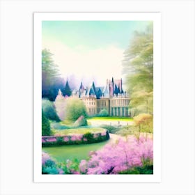 Biltmore Estate Gardens, 1, Usa Pastel Watercolour Art Print