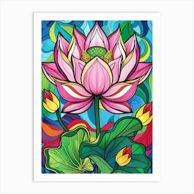 Lotus Flower 1 Art Print