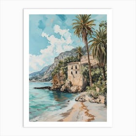 Kitsch Sicily Brushstrokes 4 Art Print