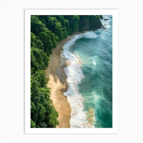 Tropical Beach In Costa Rica Art Print