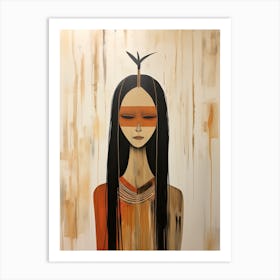 Native American Woman | Boho print Art Print