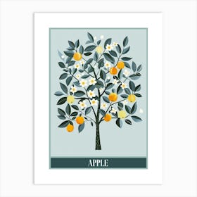 Apple Tree Flat Illustration 1 Poster Art Print