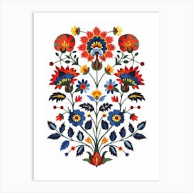 Hungarian Folk Art Art Print