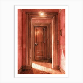 Pink Hallway Art Print