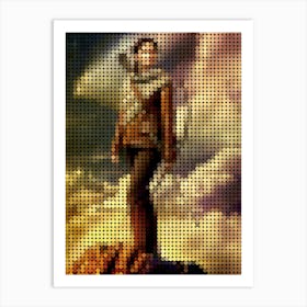Hunger Games In A Pixel Dots Art Style Art Print