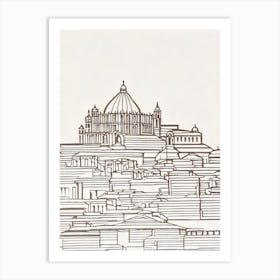 Duomo Di Siena 2 Siena Boho Landmark Illustration Art Print