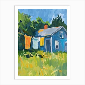 Blue House 1 Art Print