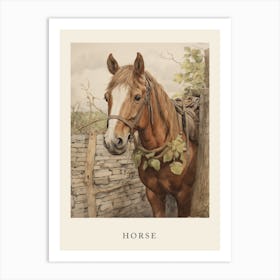 Beatrix Potter Inspired  Animal Watercolour Horse 3 Art Print