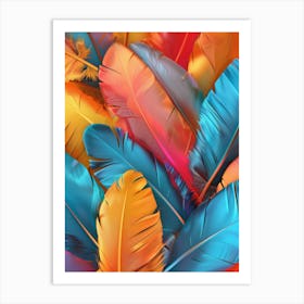 Colorful Feathers 6 Art Print